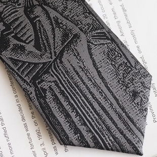 大喜【汉谟拉比法典】黑色法律法学系领带男女学生个性成年礼物