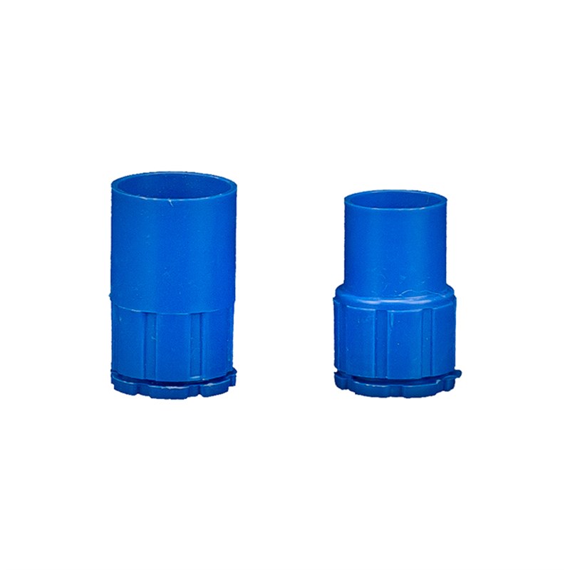 PVC 1 20蓝色国标杯梳 锁母 盒接 螺接 锁扣 PVC彩色穿线管