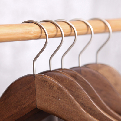 卓越家居经典豪华木衣架支装复古防滑舒适手感金属钩多功能衣挂