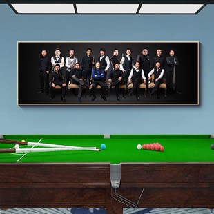 台球厅装饰画桌球室挂画台球墙面装饰画斯诺俱乐部现代壁画