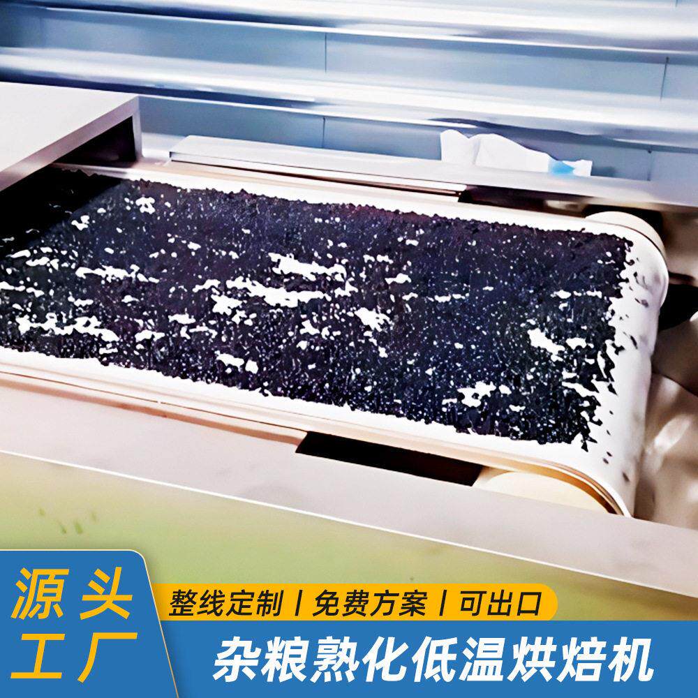 低温烘焙机全新隧道式五谷杂粮熟化设备花生大豆熟化机上门安装