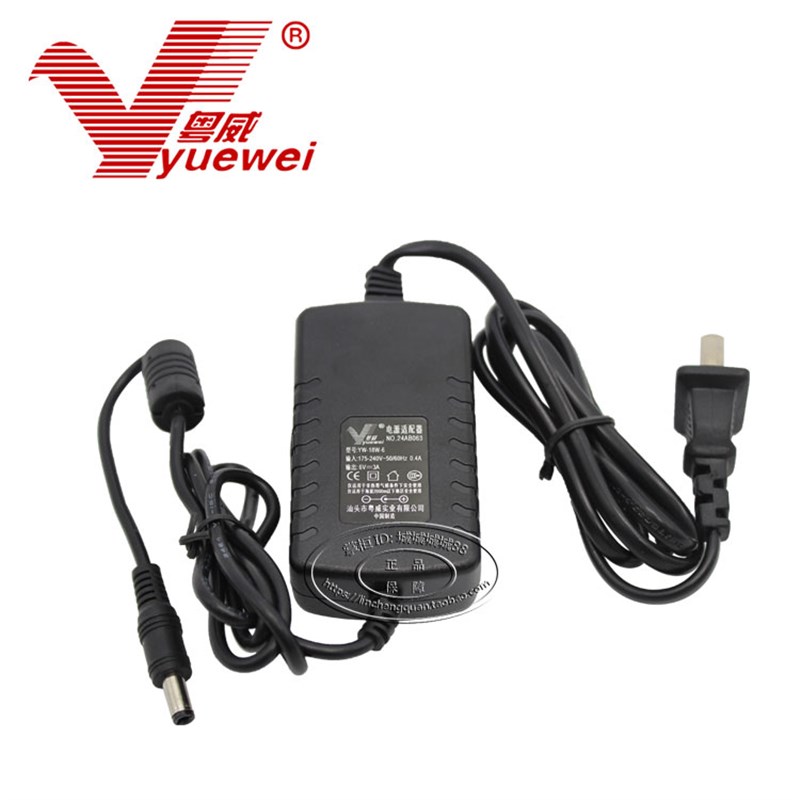 粤威YW-24WA电源220V转直流稳压电源适配器6V3A变压器带灯双线