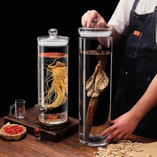 泡酒玻璃瓶带龙头泡人参鹿鞭酒罐家用泡酒坛陈列展示专用酒瓶空瓶