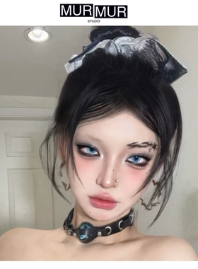 赛博暗黑哥特风恶魔之眼朋克配饰