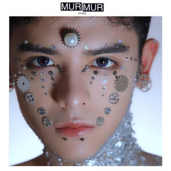 MurMur 赛博朋克齿轮未来创意妆贴脸男女设计感酷妆容DIY配件Y3K