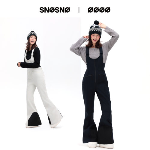 SNOSNO滑雪裤紧身裤修身加绒背带