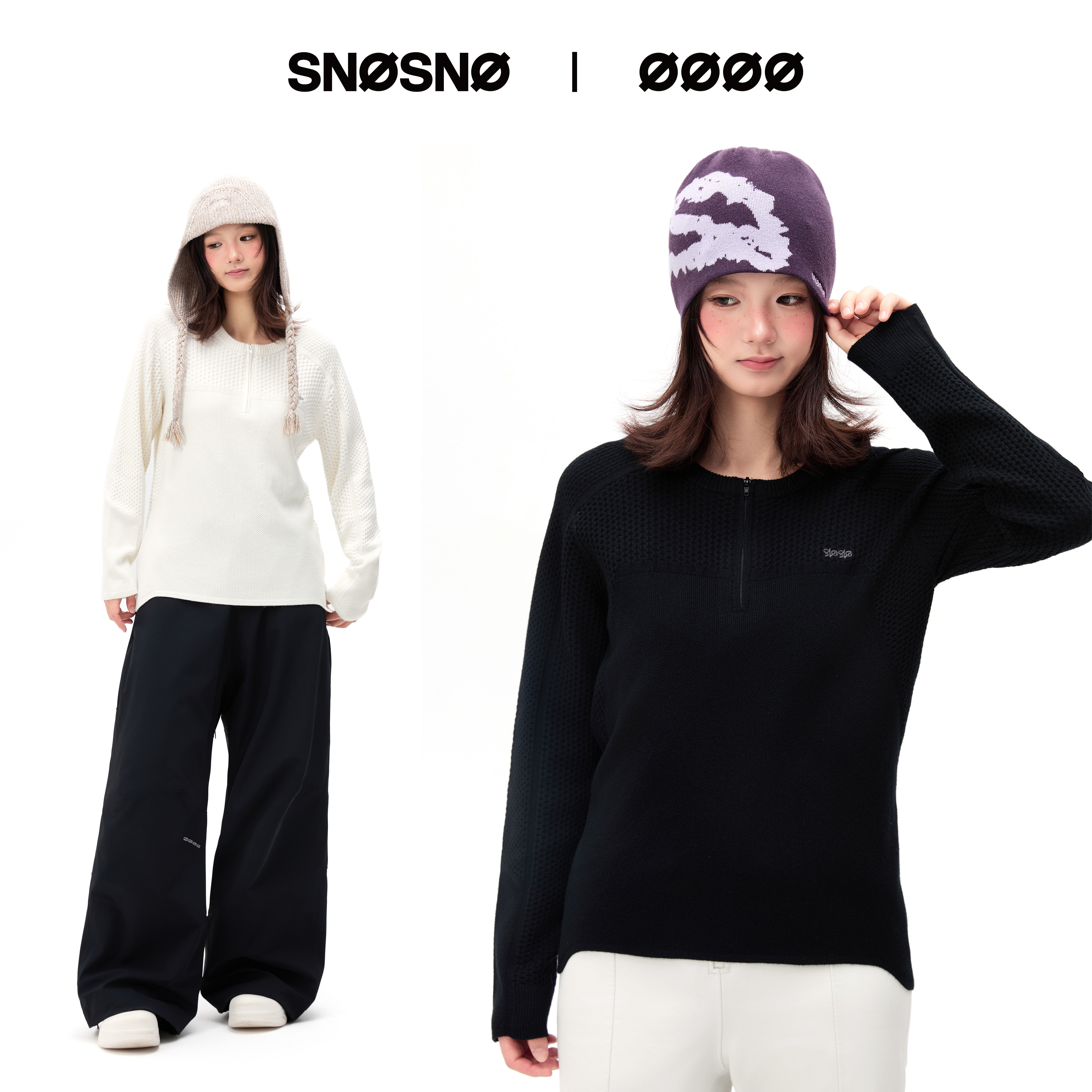 SNOSNO滑雪服修身内搭针织衣内胆户外羊毛保暖衣打底衣内搭上衣