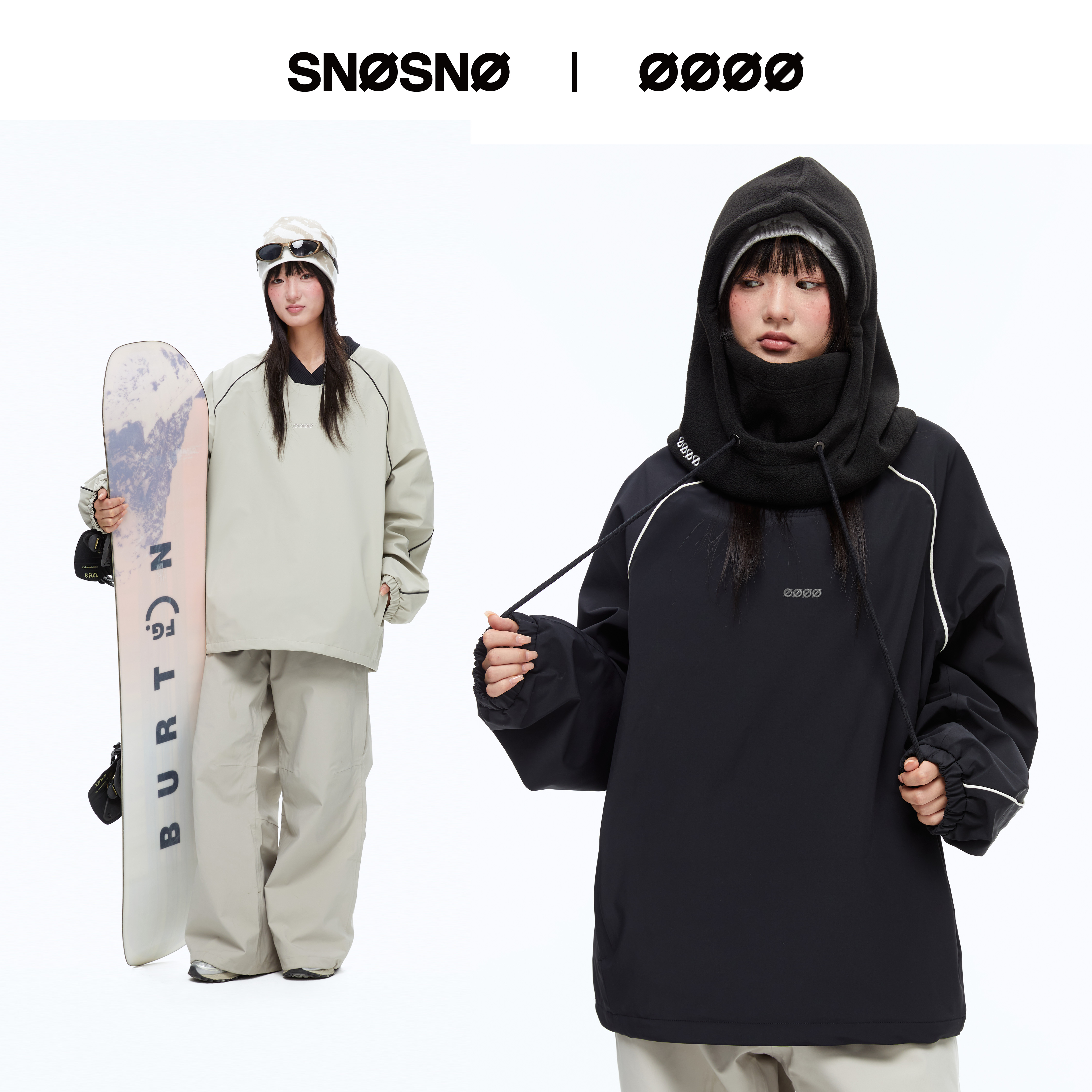 SNOSNO滑雪服V领运动卫衣防水