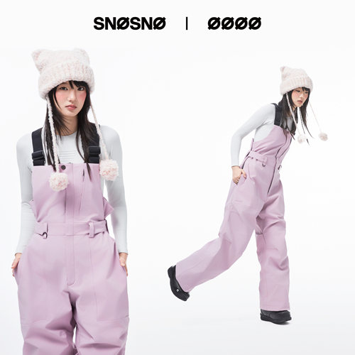 SNOSNO背带雪裤宽松版型单板双板