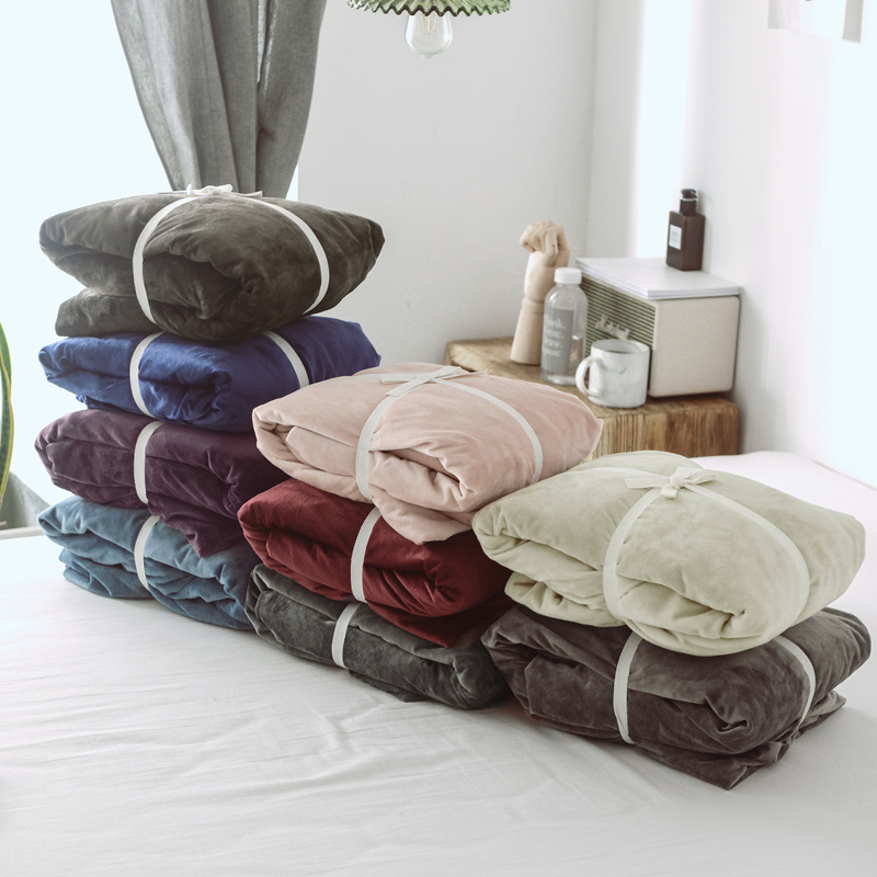 日式天鹅绒单床单床笠纯色加厚保暖床品短毛绒单个床单珊瑚绒床罩