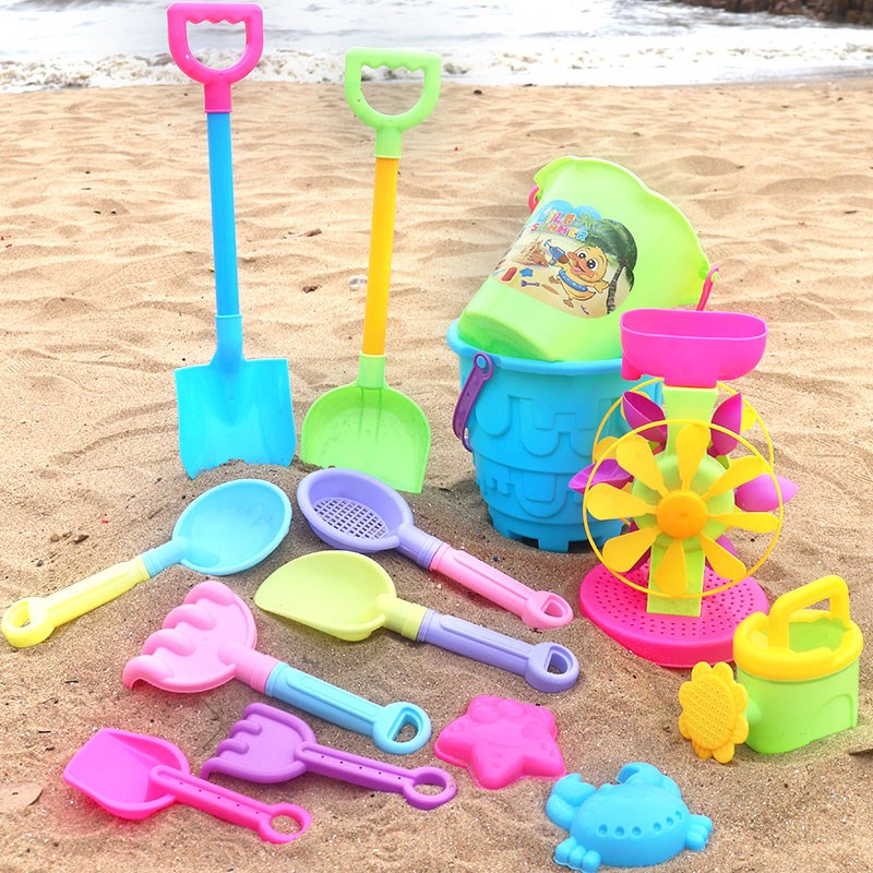 大号儿童沙滩车玩具套装沙漏宝宝挖沙铲子和桶玩沙子海边戏水工具