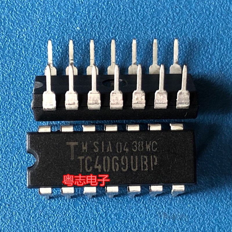 进口全新原装 4069 TC4069UBP DIP 栅极/逆变器IC 直插