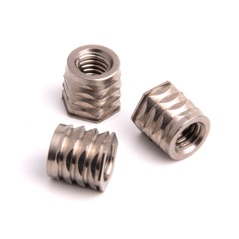 NFPA-M3M3.5M4M5M6M8铝材质冷压镶嵌外六角螺母自锁埋置嵌件