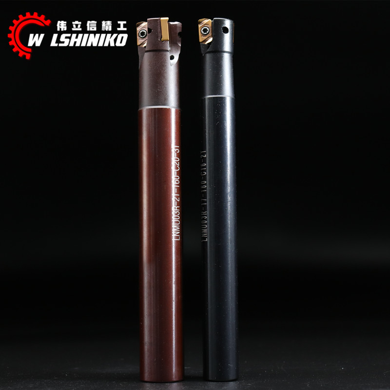 伟立信-快进给铣刀杆EXN03R高效暴力开粗刀nmu0303刀片双面铣刀片