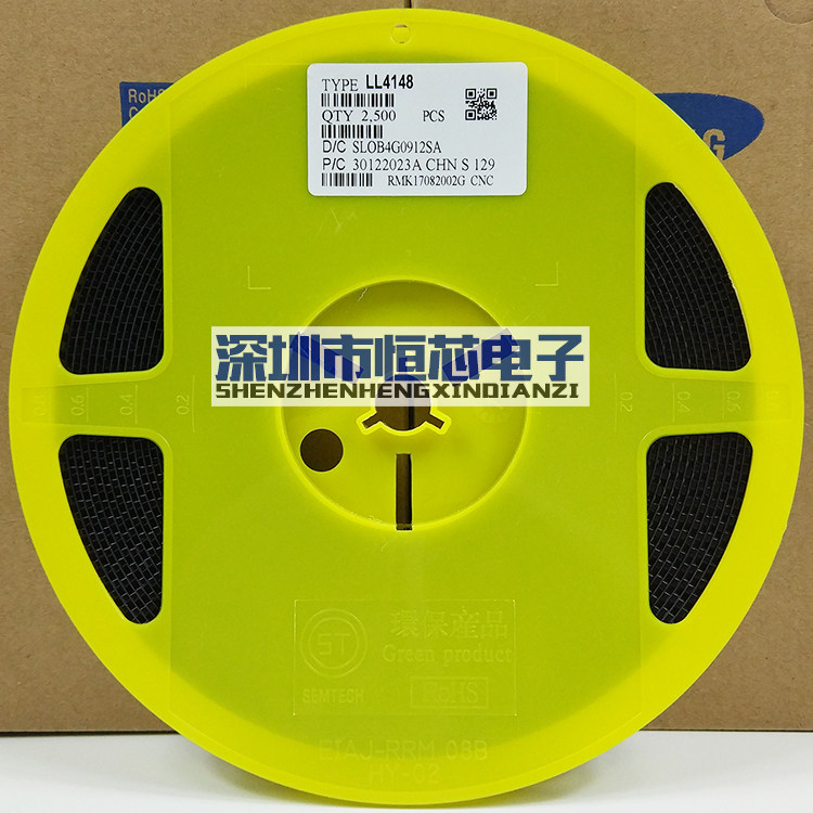 黑带盘贴片开关二极管 LL4148 1N4148 LL-34 1206圆柱玻封2.5K/盘