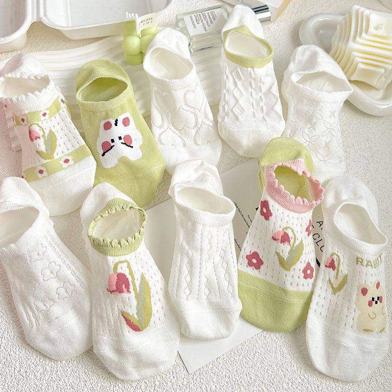 袜子女夏季船袜可爱清新薄款白色网眼透气春夏天短袜浅口隐形袜子,女士内衣/男士内衣/家居服,船袜,淘宝优惠券,粉丝福利购,淘宝优惠卷
