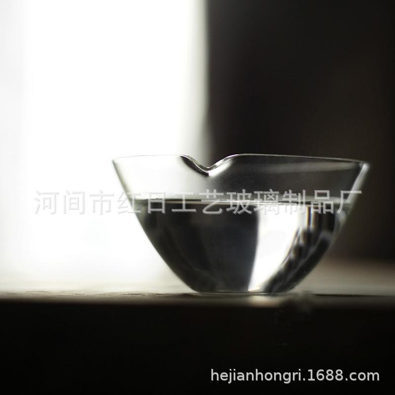 日式无由透明耐热玻璃公道杯茶海公杯分茶器大码茶漏杯功夫茶具