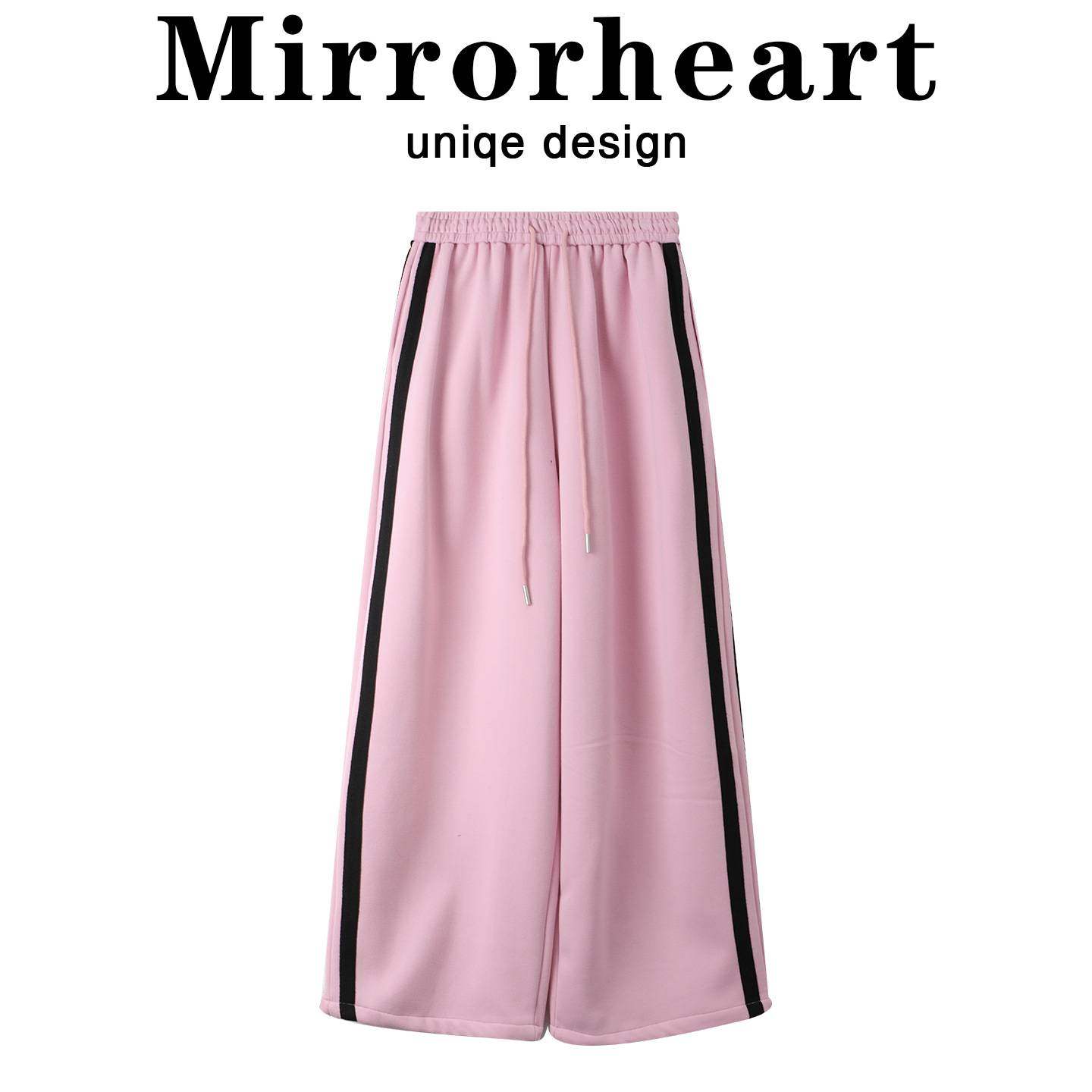 少女系粉色运动裤女2025秋装新款高腰韩系穿搭宽松学生阔腿休闲裤,女装/女士精品,卫裤,淘宝优惠券,粉丝福利购,淘宝优惠卷