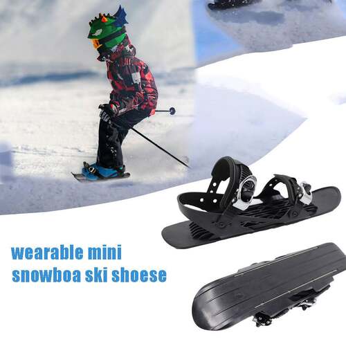 户外运动雪板雪撬工厂现货秒发滑雪板鞋MiniSki Skates迷你滑雪靴