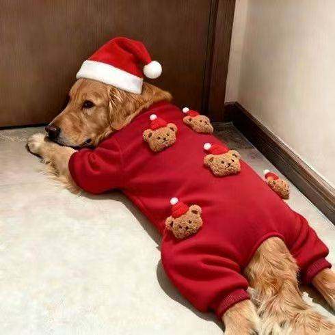 宠物服装狗狗秋冬圣诞新年款可爱小熊配饰金毛拉布拉多宠物衣服,宠物/宠物食品及用品,狗宠物服装/雨衣,淘宝优惠券,粉丝福利购,淘宝优惠卷