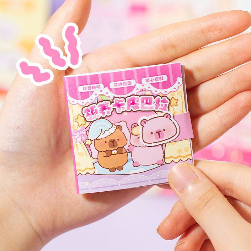 可爱卡皮巴拉DIY换装安静书MINI豆豆本ins风烤肉益智手工创意玩具,文具电教/文化用品/商务用品,贴纸/立体贴纸,淘宝优惠券,粉丝福利购,淘宝优惠卷