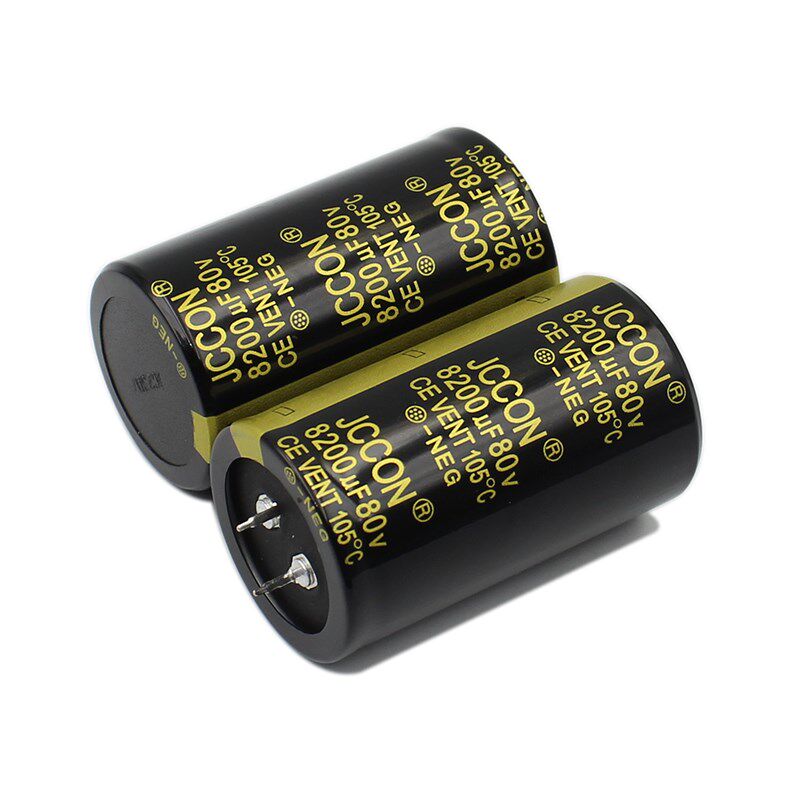 80v 8200uf  80v JCCON黑金 全新音响功放直插铝电解电容35x60