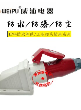 威浦航空工业插头16A4芯TYP233配TYP6618明装式插座防水IP44