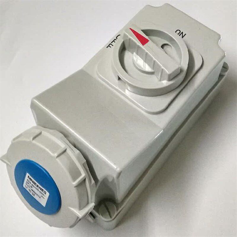 63a带开关机械连锁插座3P 63A连锁插座mn6372 单相 220V