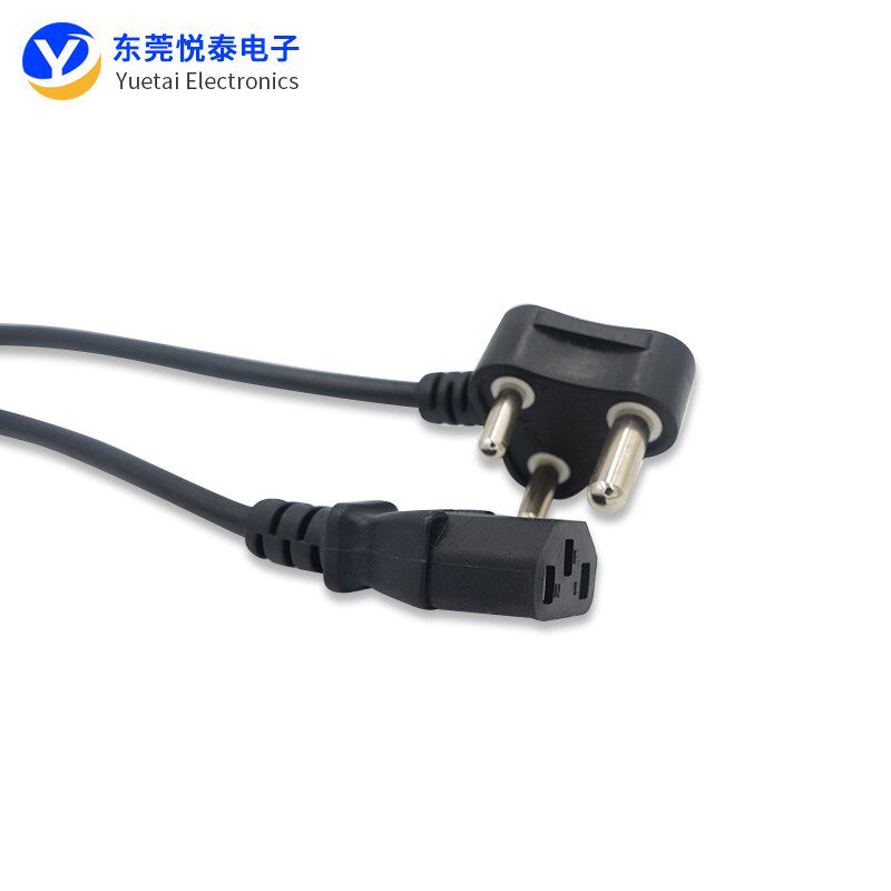 大南非品字尾电源线3芯0.75平方1.8米三圆柱品字尾南非插头线全铜