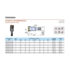 锁牙式快进给铣牙头 4N-TE90 特固克款装4NKT04/4NKT06刀片