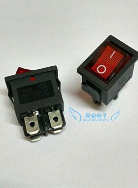 船型开关KCD1-104/N  四脚带灯 翘板 电源开关 红色/绿色