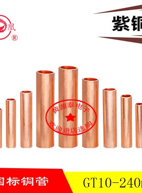 凤凰正品国标GT-16mm2平方电缆铜直接管 接线端子 紫铜电线铜管鼻