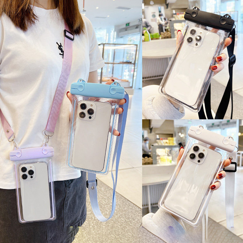 苹果14手机防水袋透明潜水套简约触屏游泳防雨包密封外卖男女通用