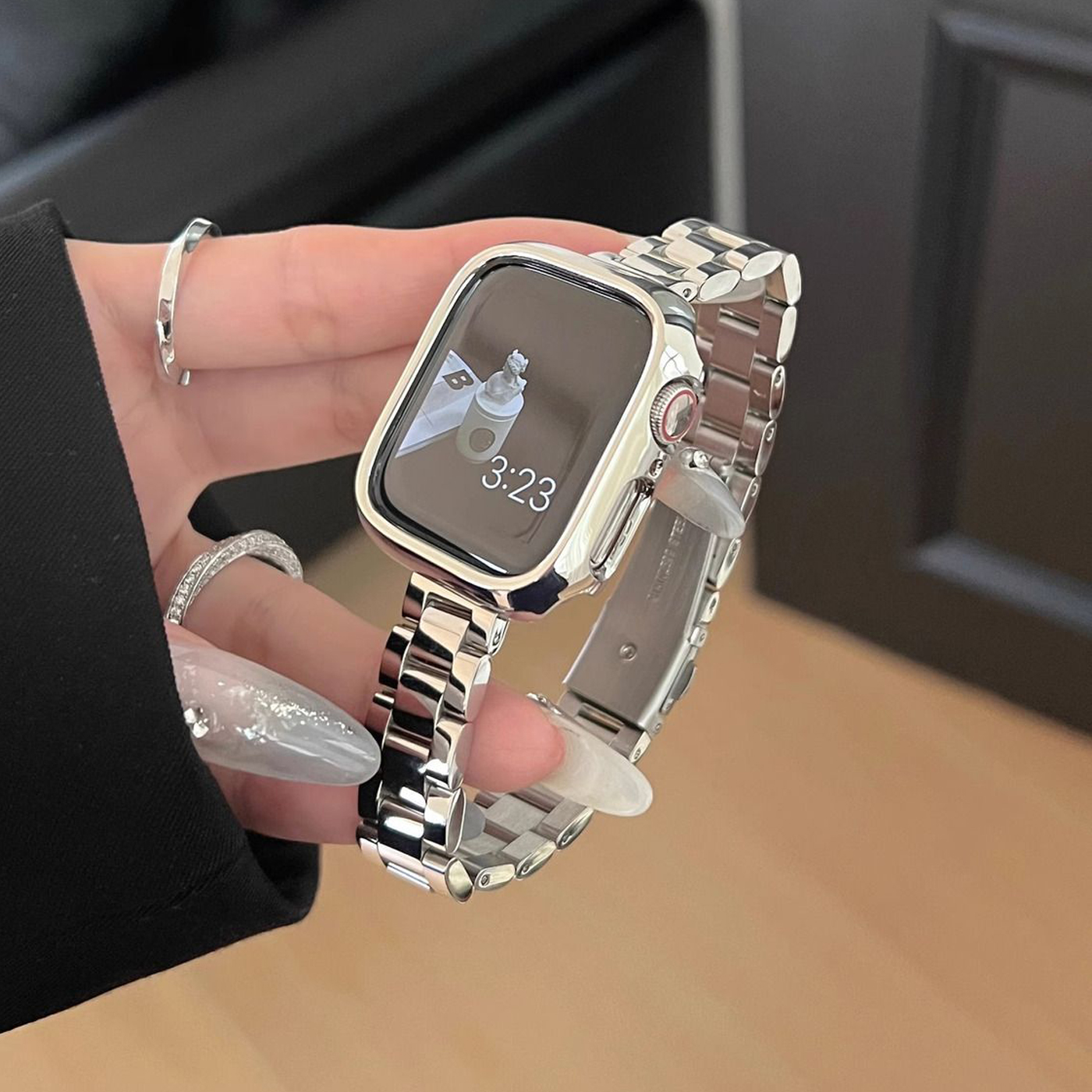 泰裕三珠女款轻奢Applewatch表带