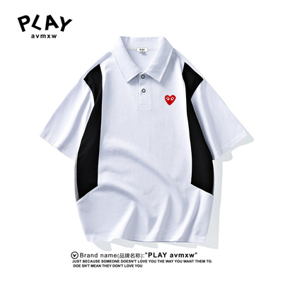 PLAYAVMXW休闲宽松拼接时尚短袖