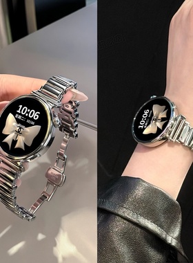 【金属蝴蝶扣】适用华为GT6手表表带GT5腕表watch5新款GT4Pro女士GT3智能41mm高端简约小众专用官方正品原装