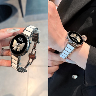 创意GT3小众女款 41mmGT4原装 GT2高级感蝴蝶扣 watchgt5智能GT5pro金属拼树脂粗款 适用华为GT6表带手表GT5新款