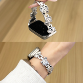 腕带智能运动huawei十代高级感春夏 8创意金属链式 猫狗总动员 适用华为手环10表带9手表8卡通猫狗band9