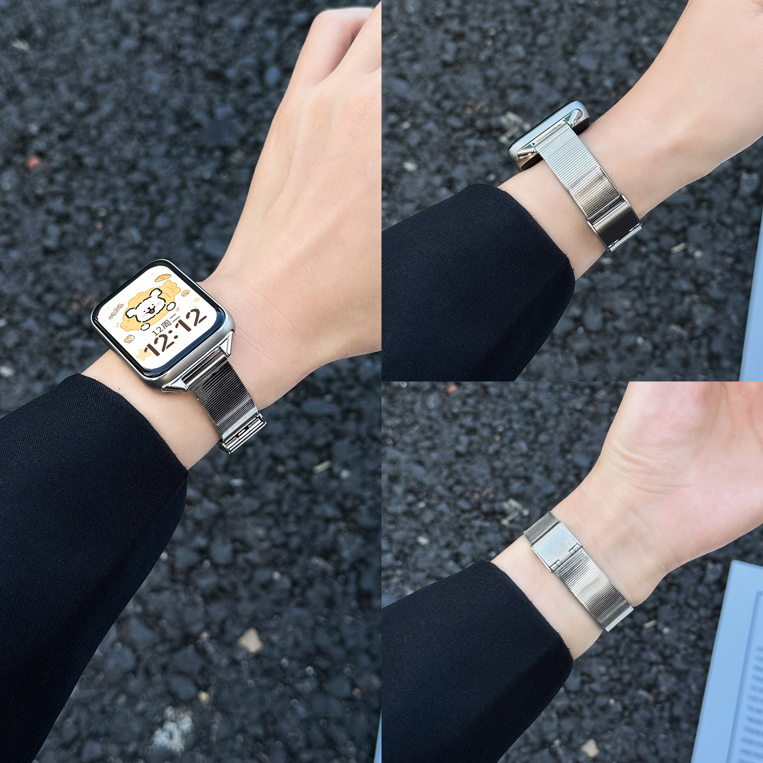 【猫眼竹节】适用小米手环9Pro表带8pro手表金属卡扣女款高级感智能运动红米WATCH手表6夏天5透气4专用替换带