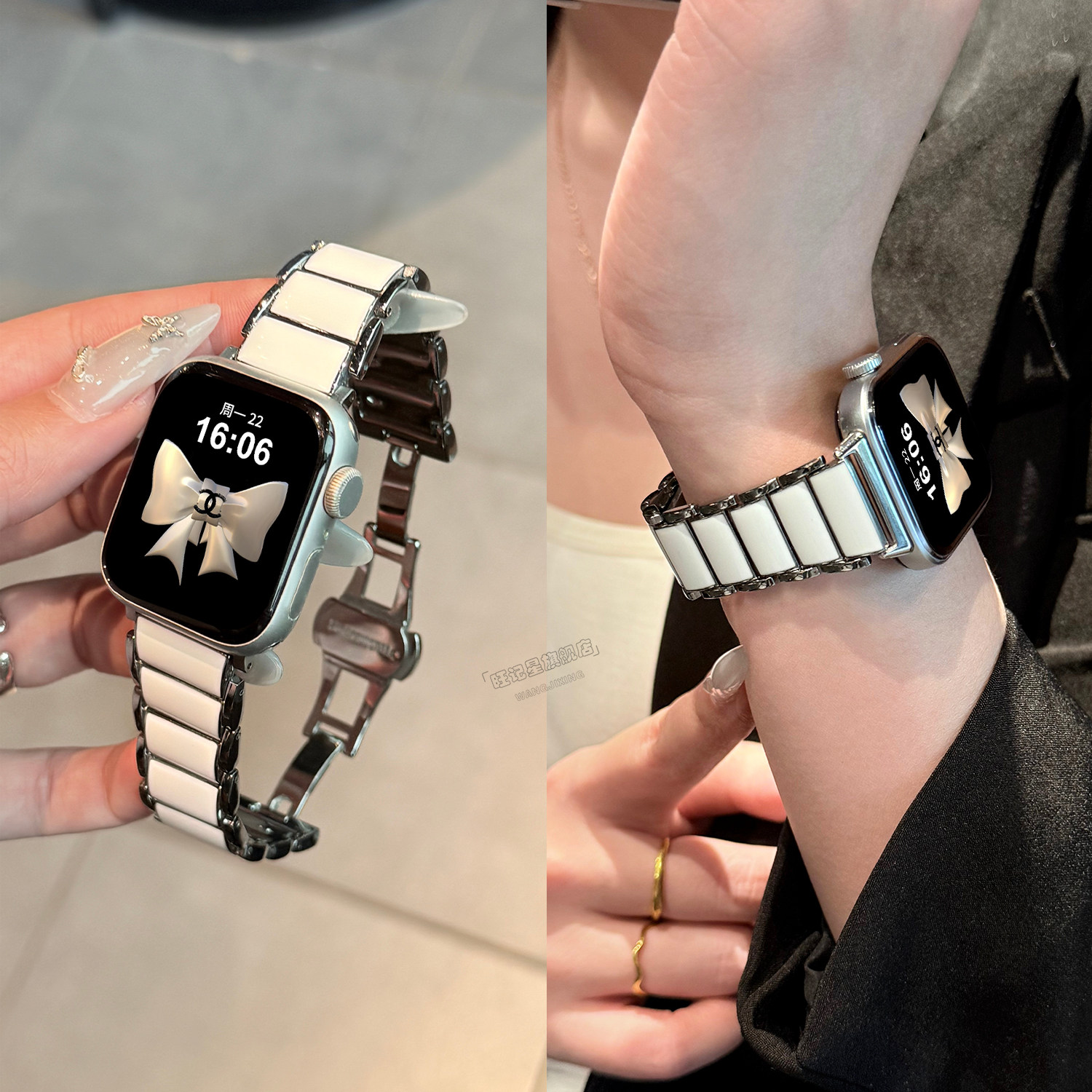 适用华为FIT4表带FIT3手表智能WatchFIT4金属拼树脂FIT4pro原装女款FIT2高级感小众watch四代腕带金属new替换