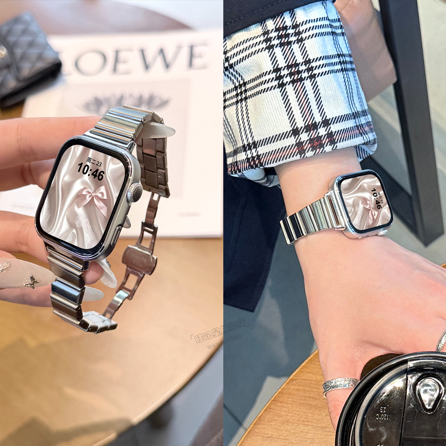 【一株小蛮腰】适用华为FIT4表带FIT3手表智能WatchFIT4小蛮腰蝴蝶扣FIT4pro夏季爆火女款FIT2高级感轻奢链条