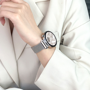 磁吸表链男款 GT春夏透气智能gt2高级感原装 米兰尼斯钢带gt4手表带系列Watch5女款 适用华为GT6手表表带GT5新款