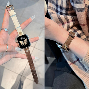 【铆钉山茶花】适用华为FIT4表带FIT3手表智能WatchFIT4山茶花拼真皮质FIT4pro秋冬女款FIT2高级感小众原装