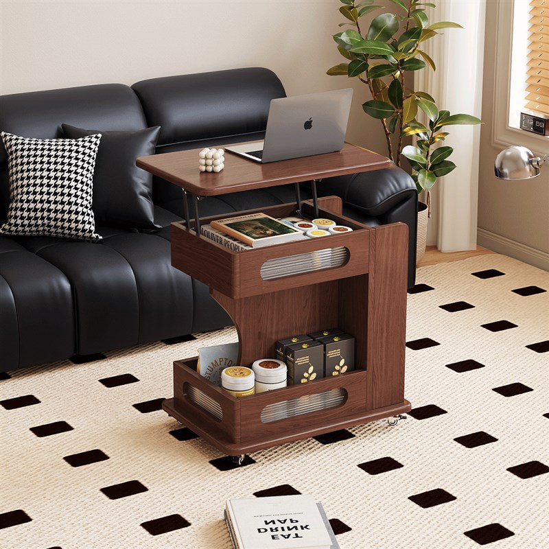 边几可移动茶几沙发边柜多功能升降桌子客厅多功能茶几小推车创意