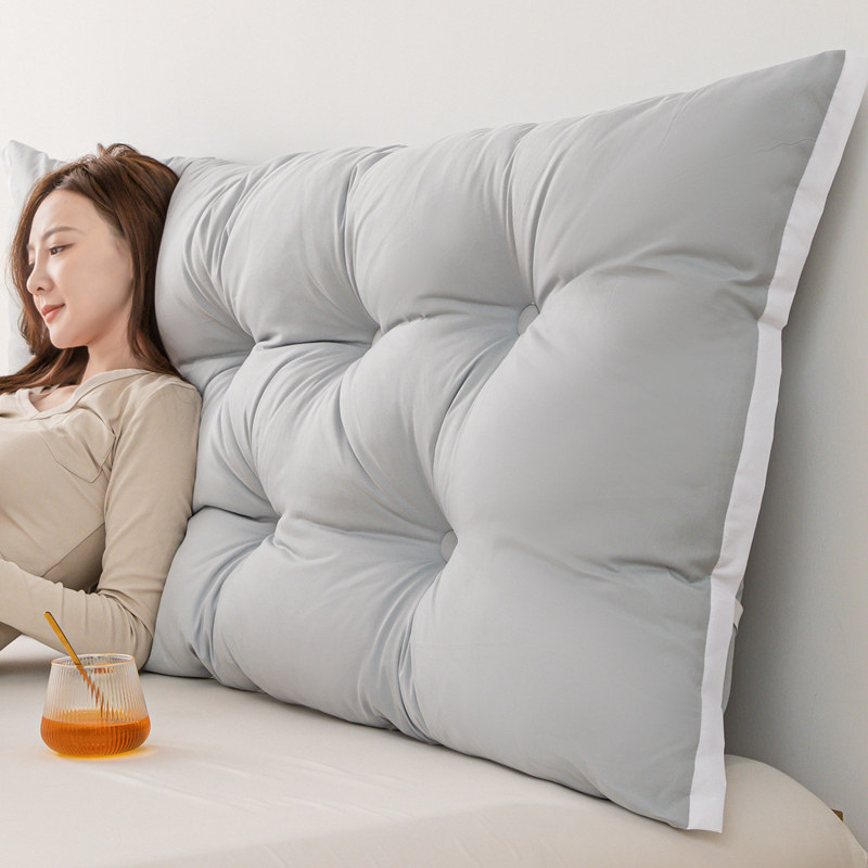 il 床头靠垫in风加高软包卧室护腰大靠背床上靠枕银灰固定,居家布艺,床头靠垫,淘宝优惠券,粉丝福利购,淘宝优惠卷