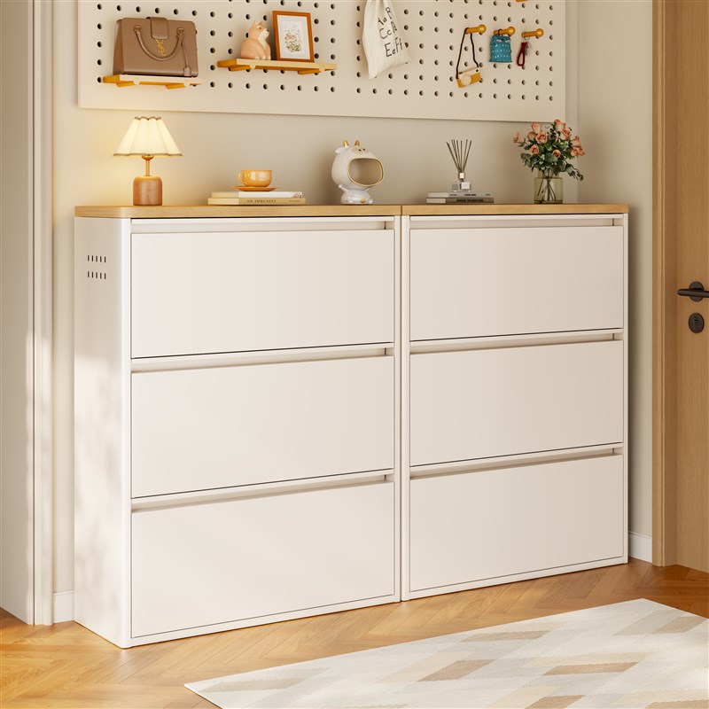 15cm超薄钢制翻斗鞋柜家用门口室内一体靠墙入户门玄关柜小窄鞋架