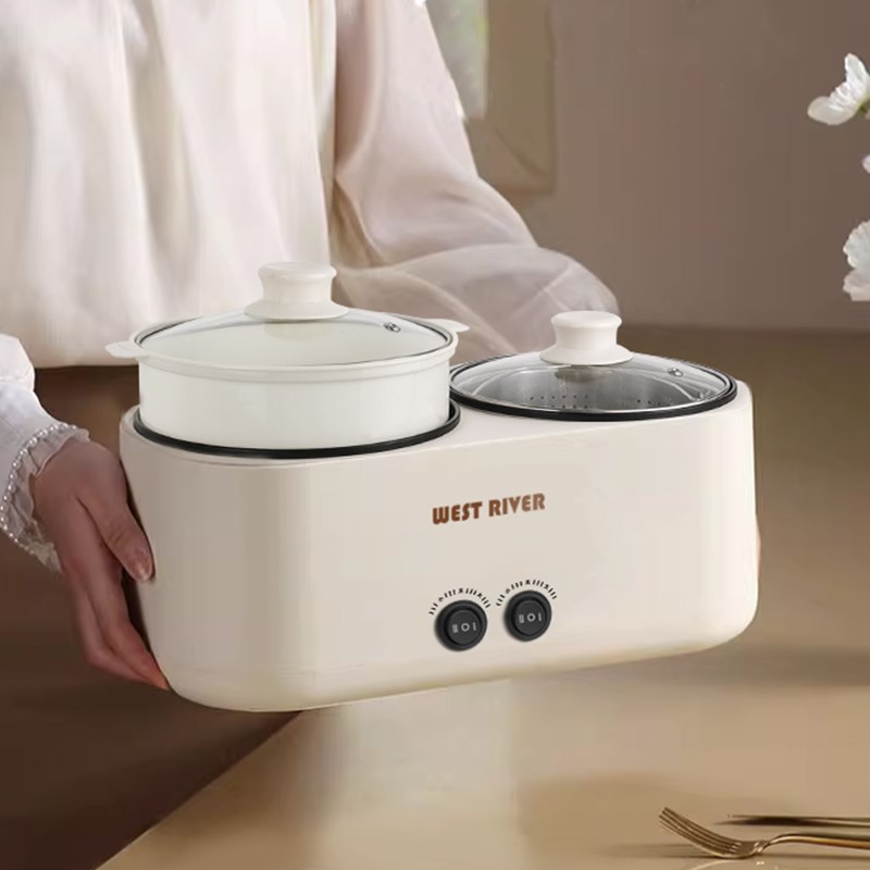 全自动双胆电饭煲家用电煮锅不粘电火锅鸳鸯电锅多功能电炒锅