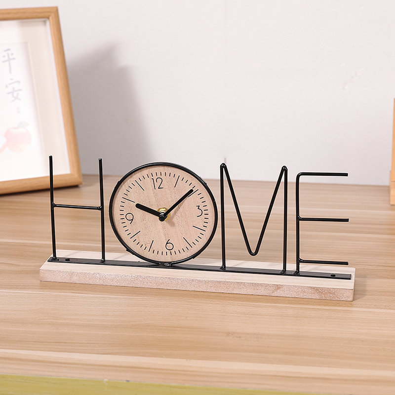 创意桌面时钟家用客厅卧室电视柜装饰品办公室玄关手工小摆设,家居饰品,装饰摆件,淘宝优惠券,粉丝福利购,淘宝优惠卷