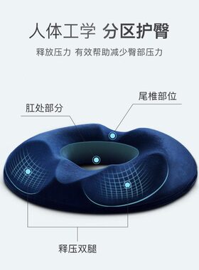 直销探眠人坐垫公室久坐椅垫记忆棉椅子垫汽车用防屁股痛屁股垫透