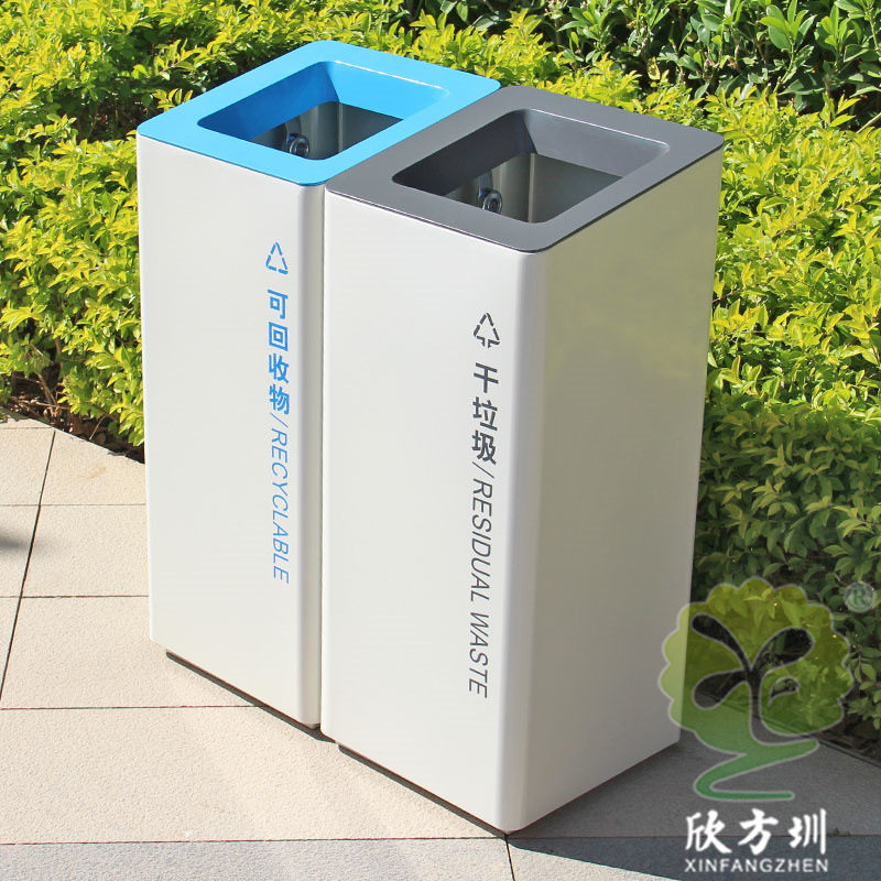 学校商场酒店高档室内不锈钢201垃圾桶镀锌桶果皮纸屑方形回收箱,商业/办公家具,垃圾筒/烟灰皿/垃圾桶,淘宝优惠券,粉丝福利购,淘宝优惠卷